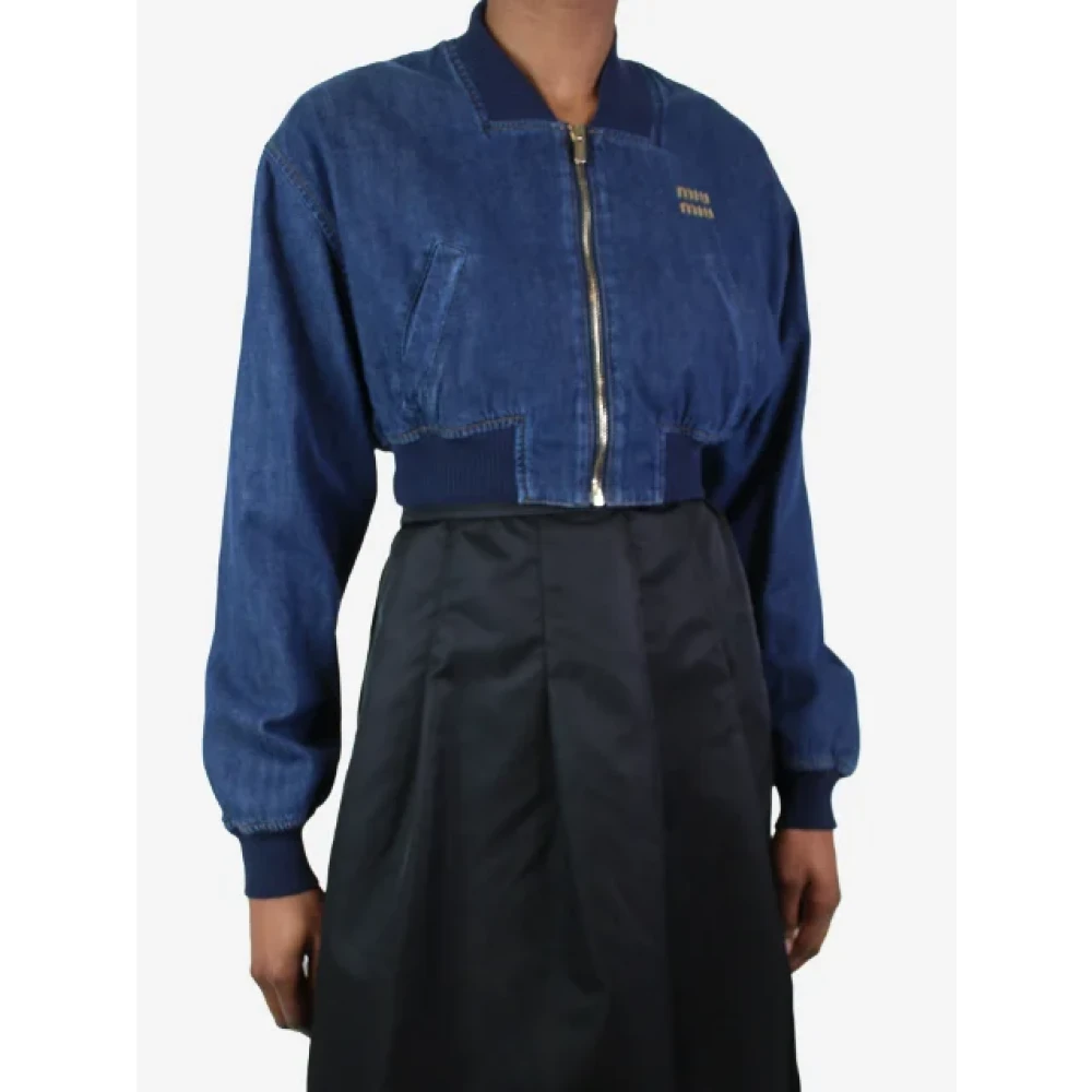 Miu Pre-owned Fabric outerwear Blue Dames