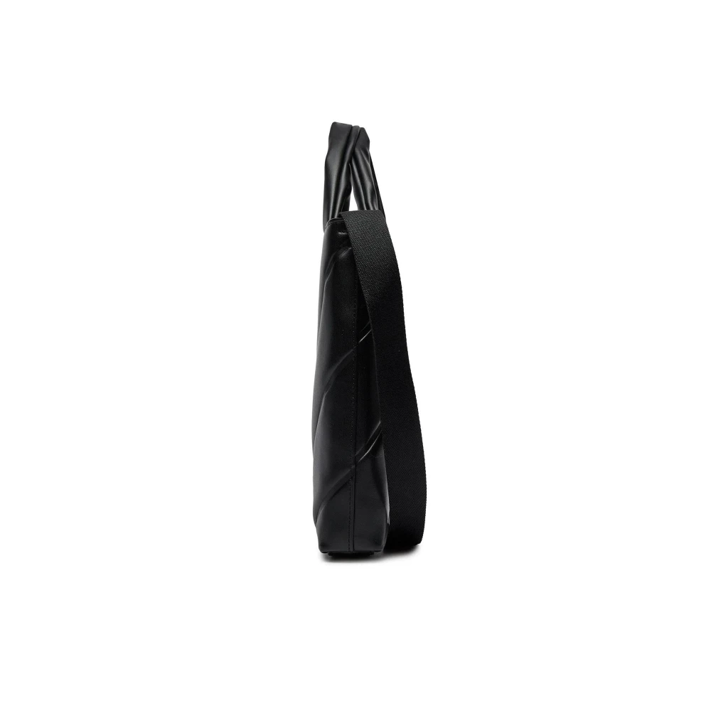 Calvin Klein Jeans Gewatteerde Tote Tas Zwart Kunstleer Black Dames