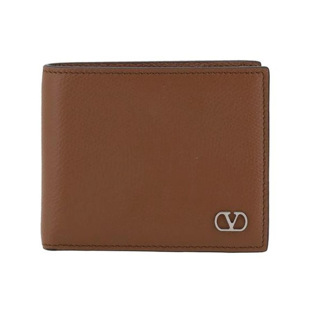 Valentino Garavani Iconische Vlogo Billfold Portemonnee Brown Heren