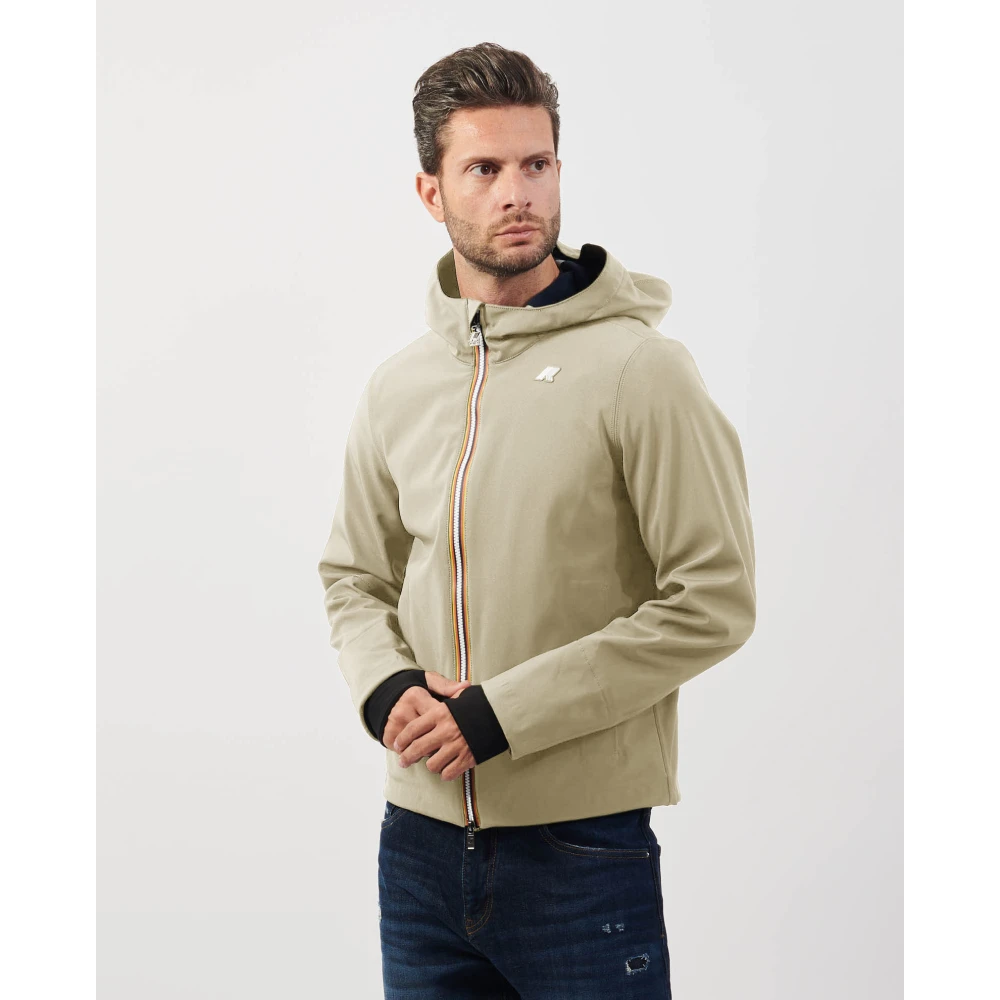 K-way Beige Lichtgewicht Jas Beige Heren