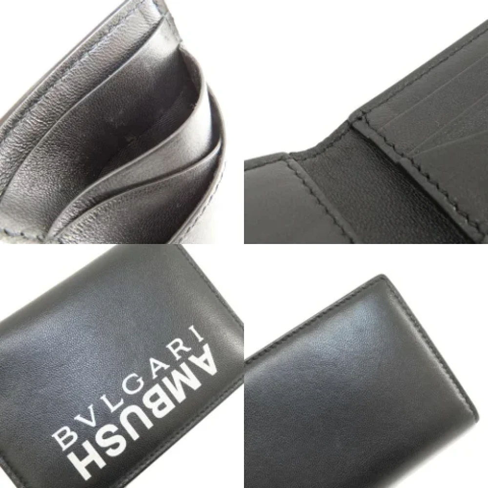 Bvlgari Vintage Pre-owned Leather home-office Black Dames