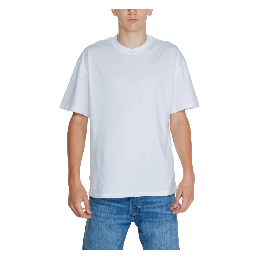 jack & jones Witte Crew Neck T-shirt White Heren