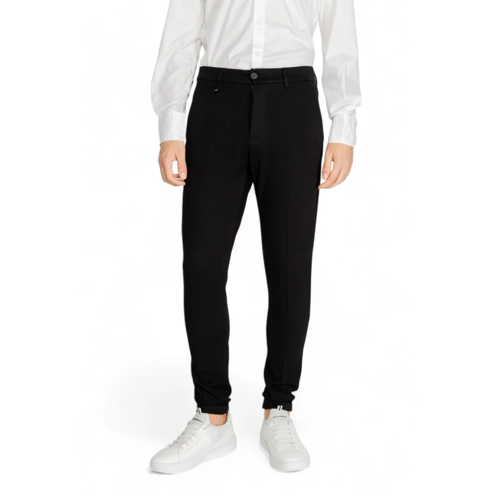 Antony Morato Zwarte broek met ritssluiting en knoopsluiting Black Heren