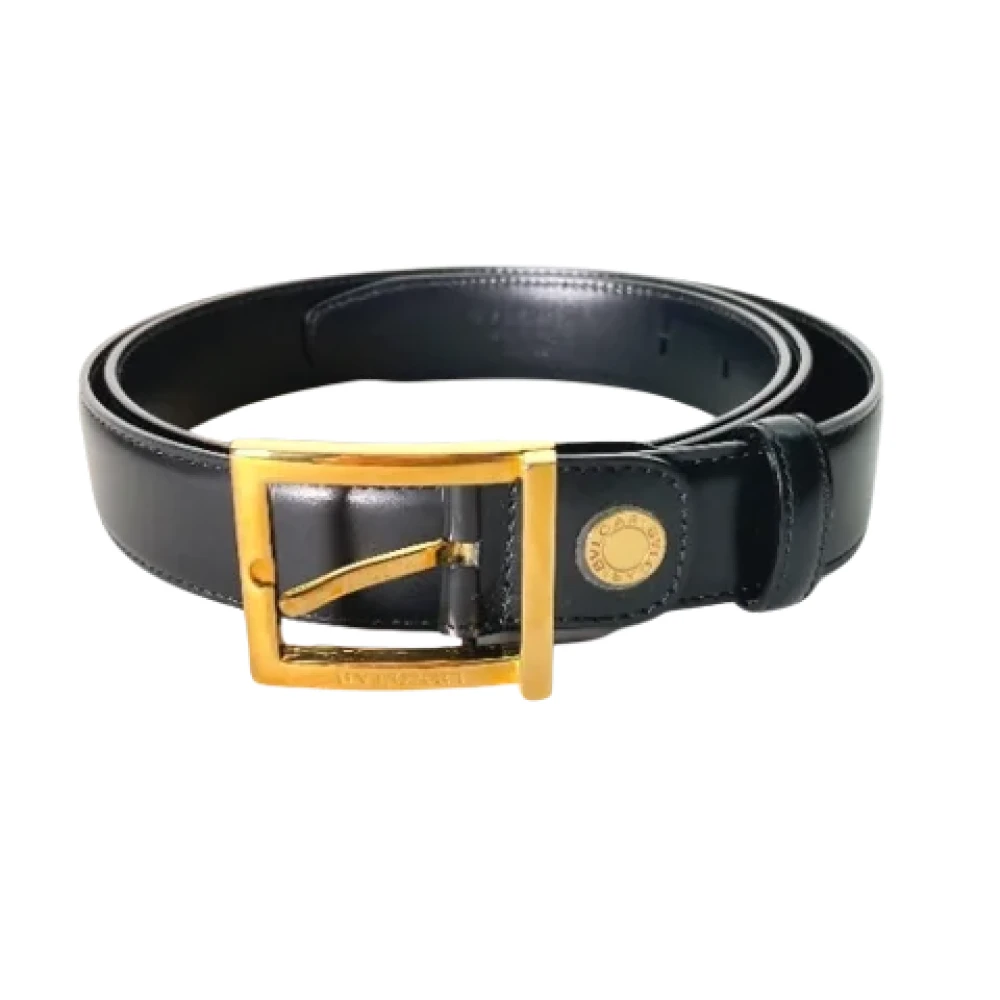 Bvlgari Vintage Pre-owned Leather belts Black Heren