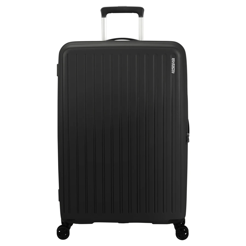 American Tourister Unisex Black Durable Polypropylene Suitcase With Tsa Lock
