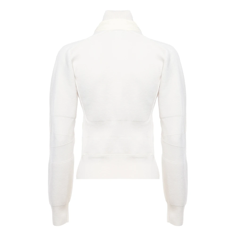 Moncler Witte Wol Regenjas White Dames