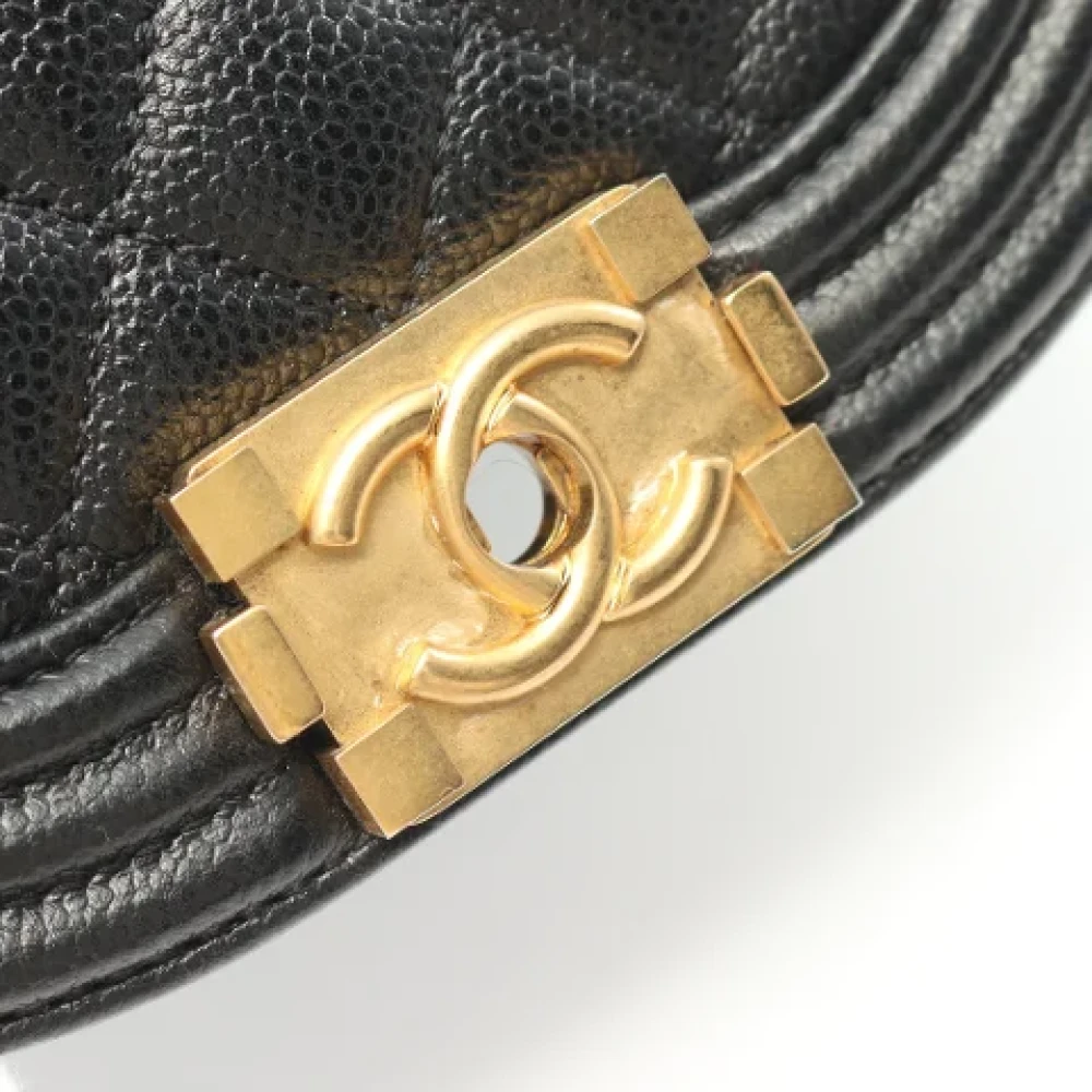 Chanel Vintage Pre-owned Leather shoulder-bags Black Dames