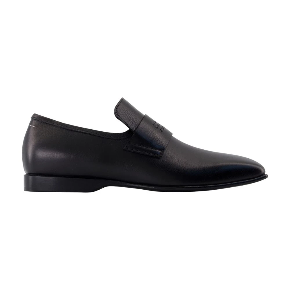 Mm6 Maison Margiela Men's Black Leather Loafers