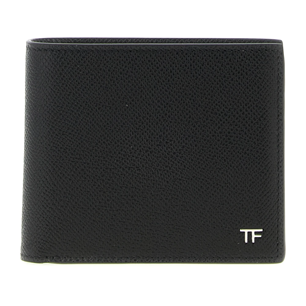 Tom Ford Svart Small Grain Leather Bifold Wallet