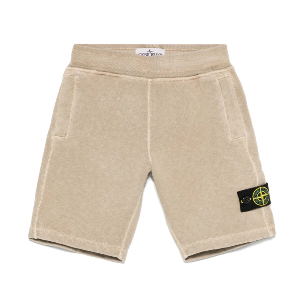 Stone Island Beige Barn Shorts för Sommaren Beige, Pojke