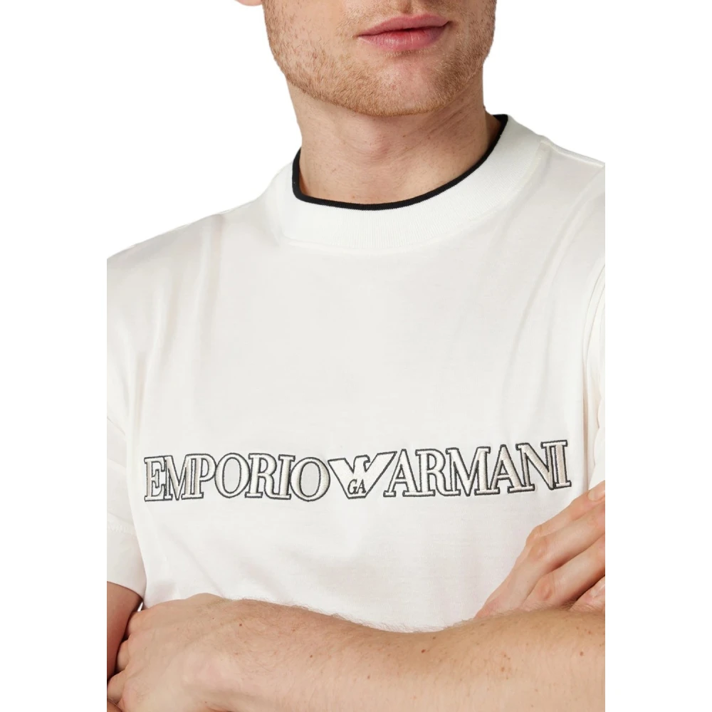 Emporio Armani 3D1Td4 1Juvz Logo T-Shirt White Heren