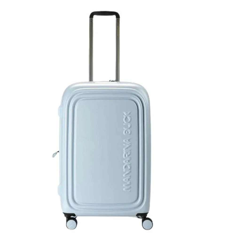 Mandarina Duck Unisex Blå Logoduck+ Medium Expandable Trolley
