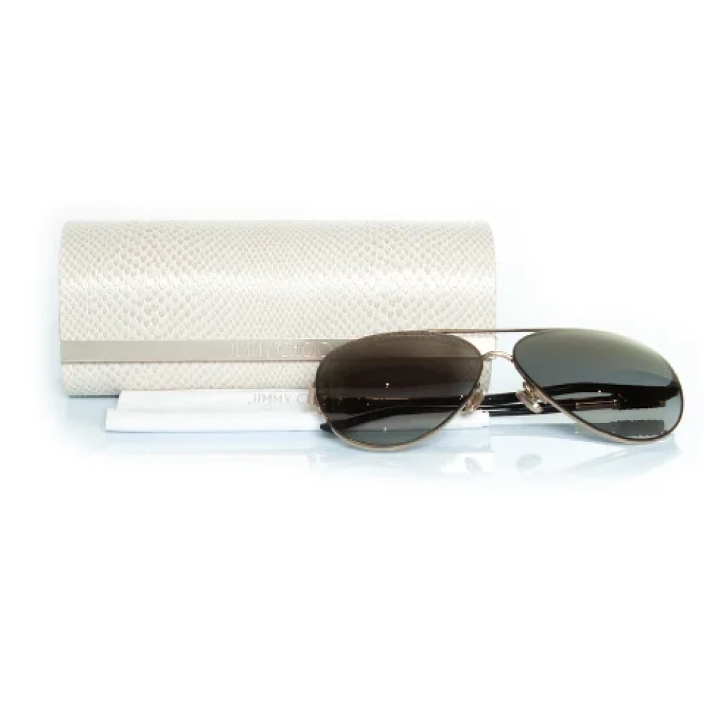 Jimmy Choo Pre-owned Fabric sunglasses Black Dames