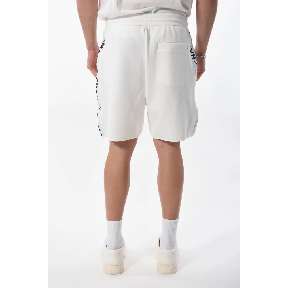 Armani Exchange Katoenen Bermuda Shorts met Logoband White Heren