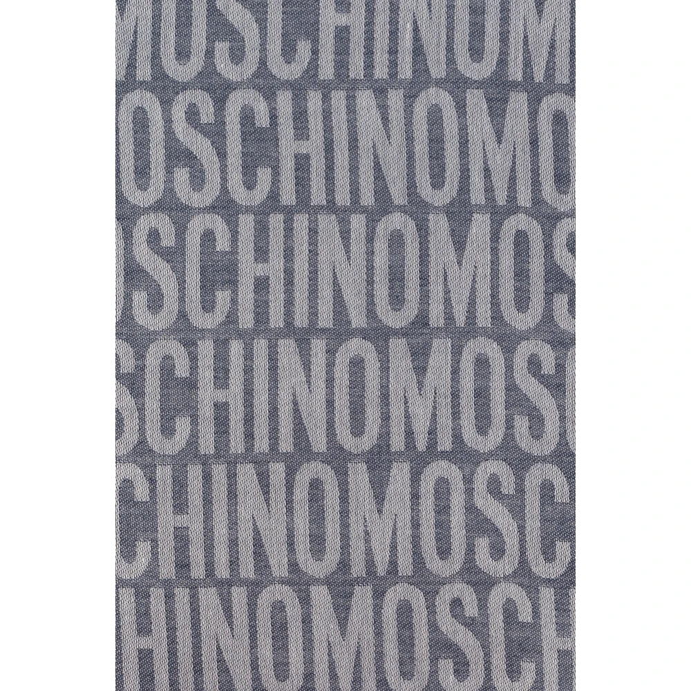 Moschino Sjaal met monogram Blue Unisex