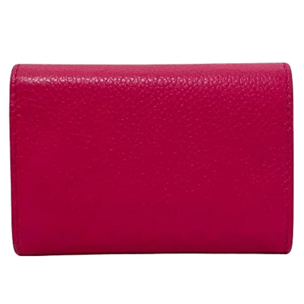 Saint Laurent Vintage Pre-owned Leather wallets Pink Dames