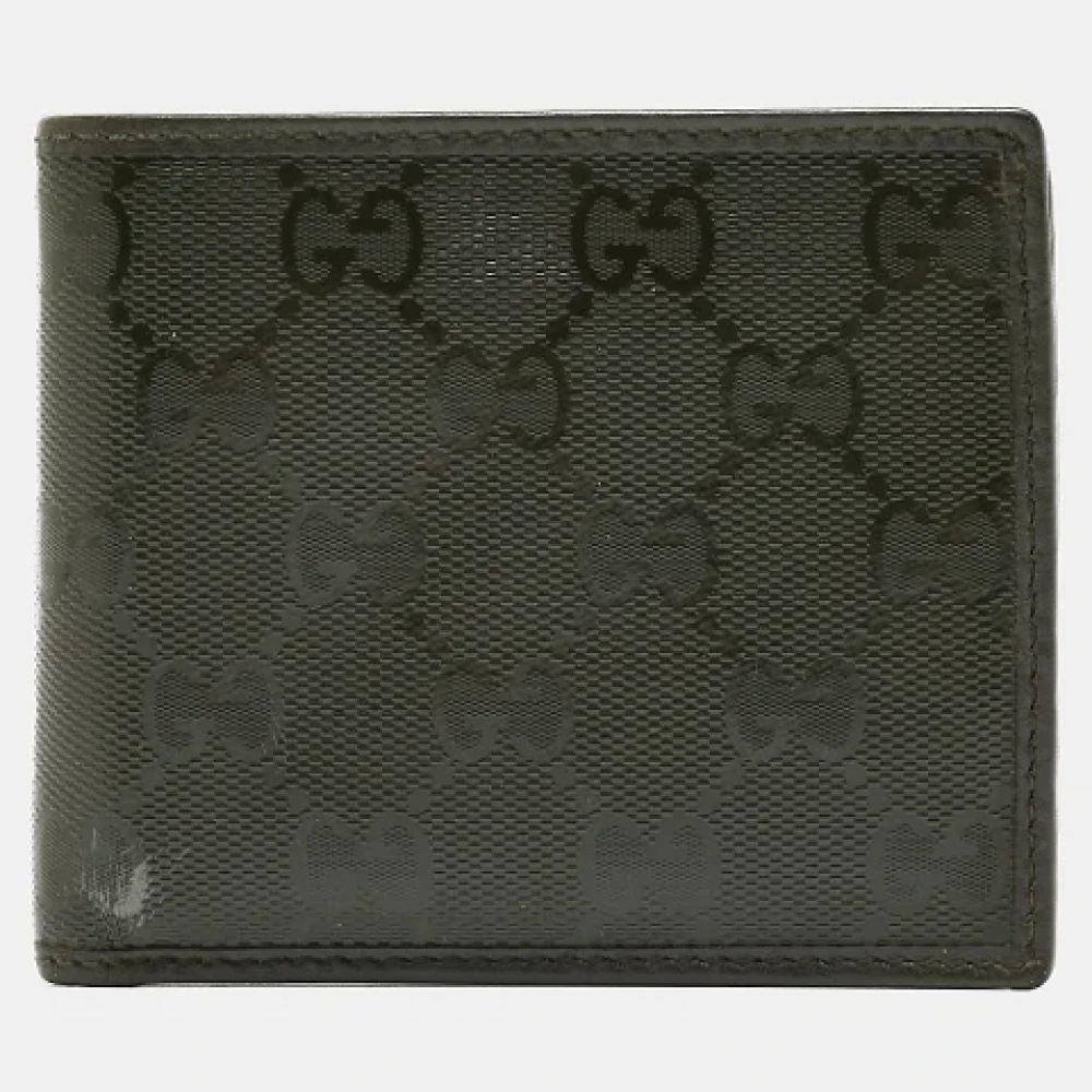 Gucci Vintage Pre-owned Coated canvas wallets Green Dames