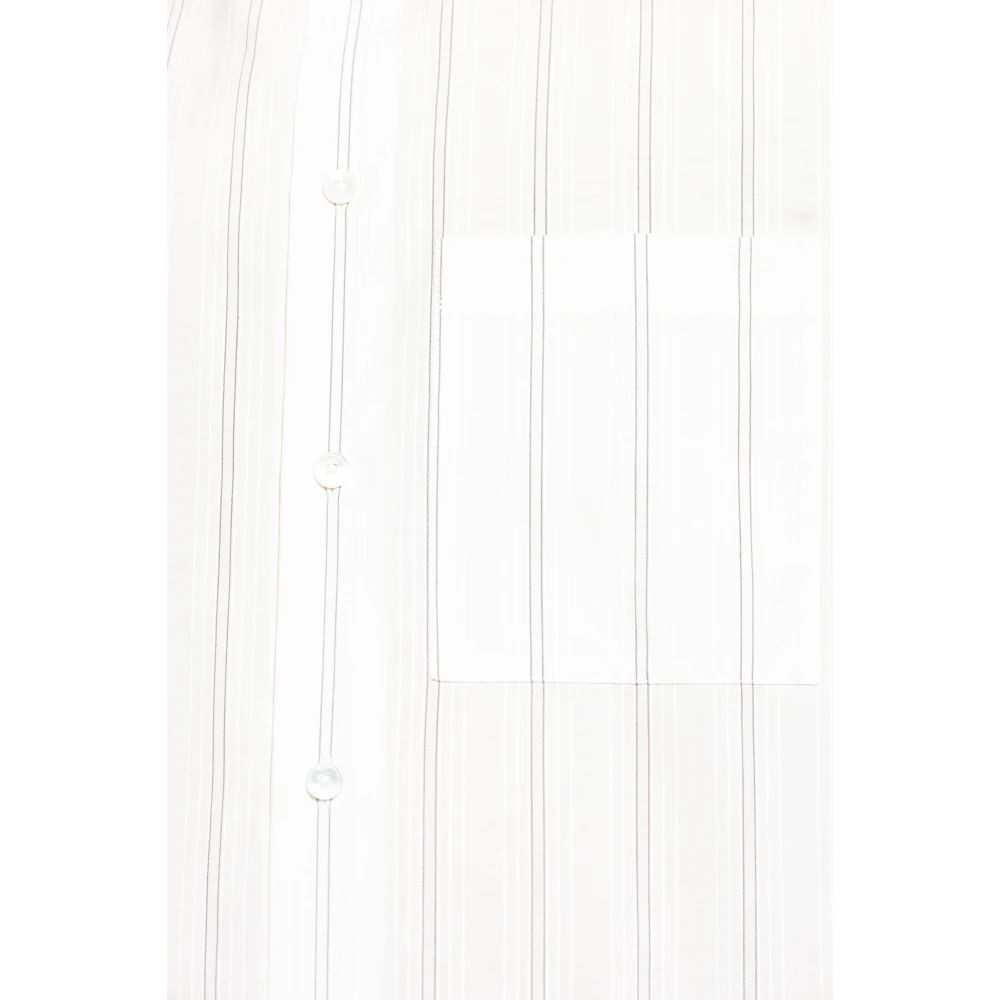Lanvin Gestreept shirt White Heren