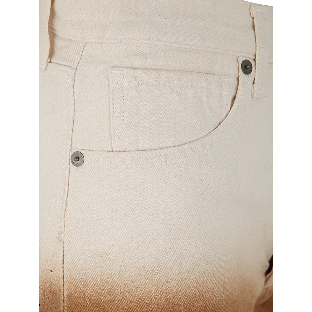 Alanui Heldere Kleuren Denim Shorts Beige Dames