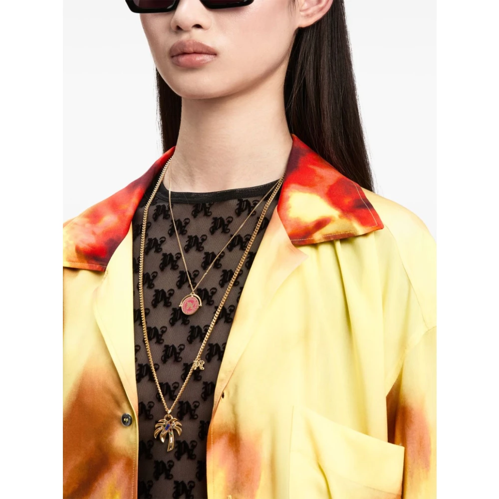Palm Angels Zwart Monogram Trui Ronde Hals Black Dames