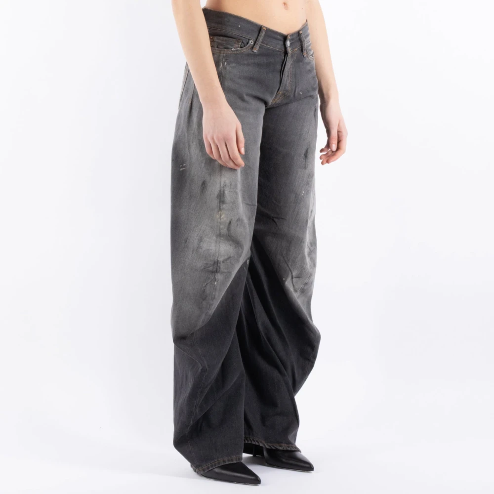 Acne Studios Zwarte Katoenen Jeans A00515 Black Dames