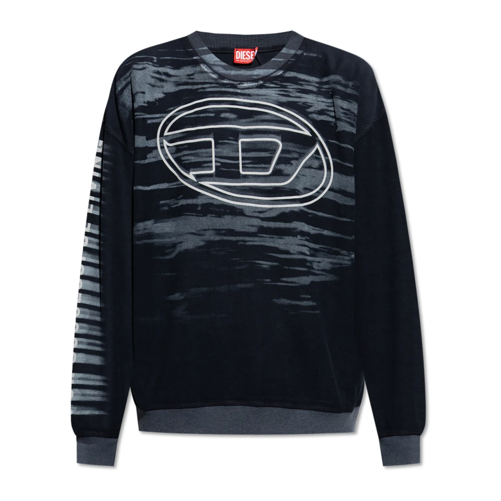 Diesel Herr Blå Sweatshirts & Hoodies 2XL, Bomull, Sweatshirts & Hoodies
