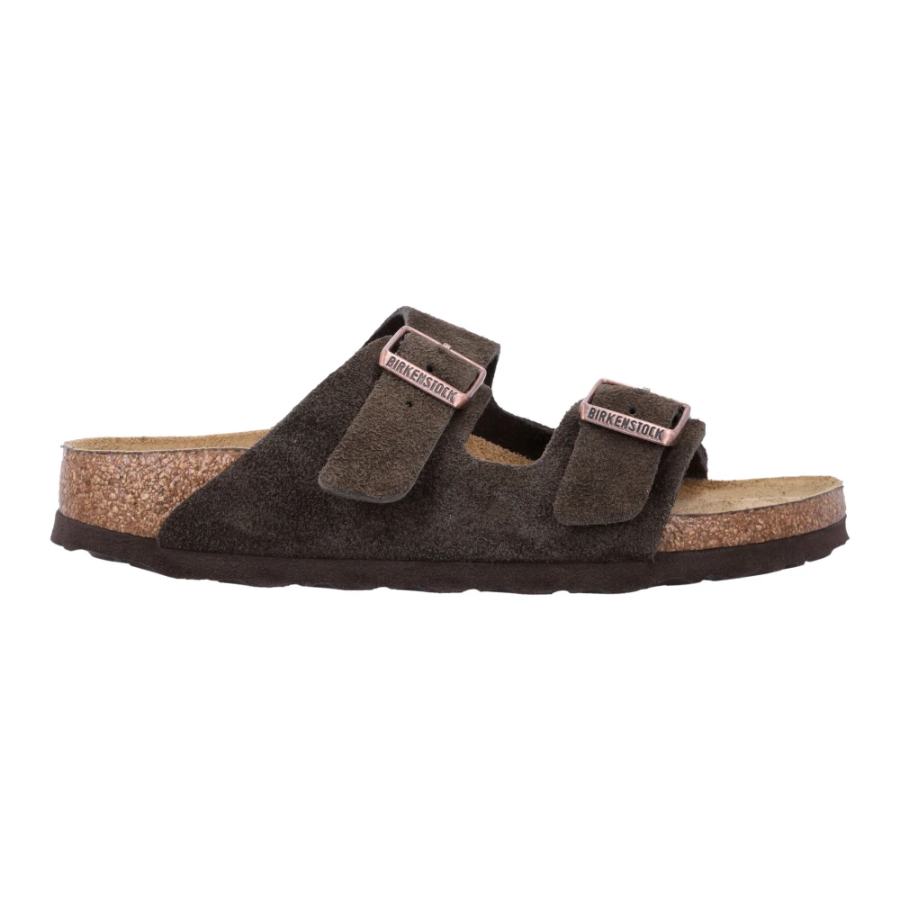 Birkenstock Brown Sliders, Male, 11 Uk, Arizona Soft Footbed Narrow Fit
