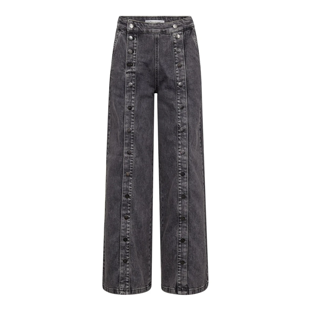 Co'couture Kvinno Grå Byxor Dam, Xs, Wide Byxor