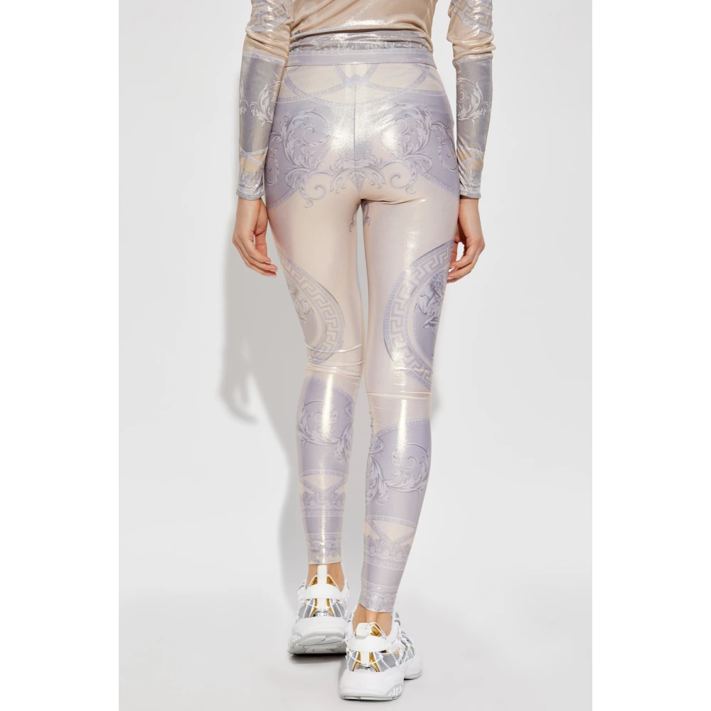 Versace Leggings met La Coupe des Dieux print Yellow Dames