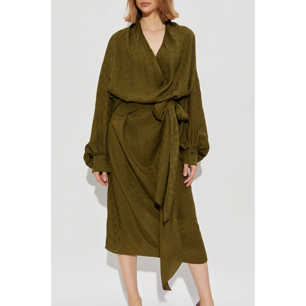 Salvatore Ferragamo Losse pasvorm jurk Green Dames