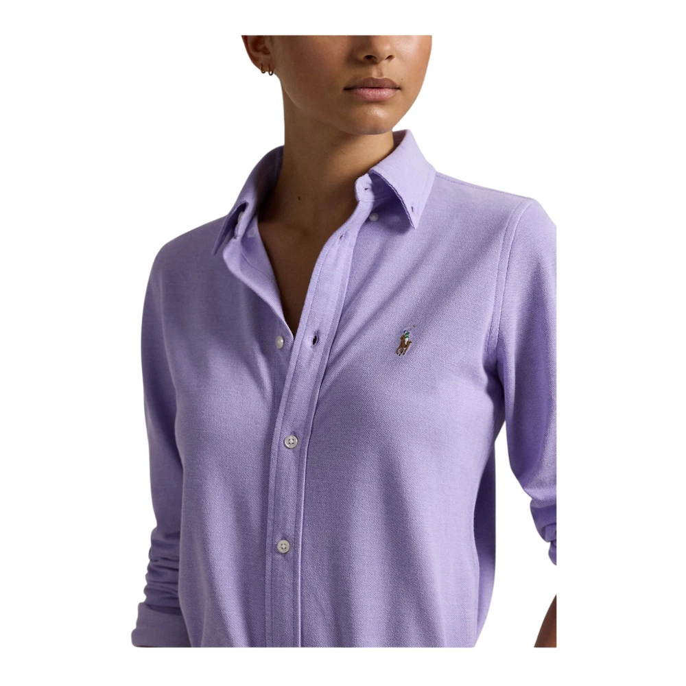 Polo Ralph Lauren Puur katoen Klassieke stijl T-shirt Purple Dames