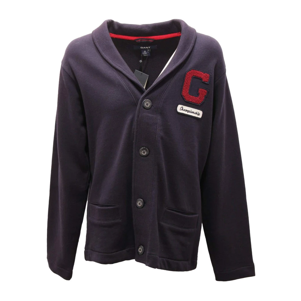 Gant Men's Blue Shawl Collar Jacket