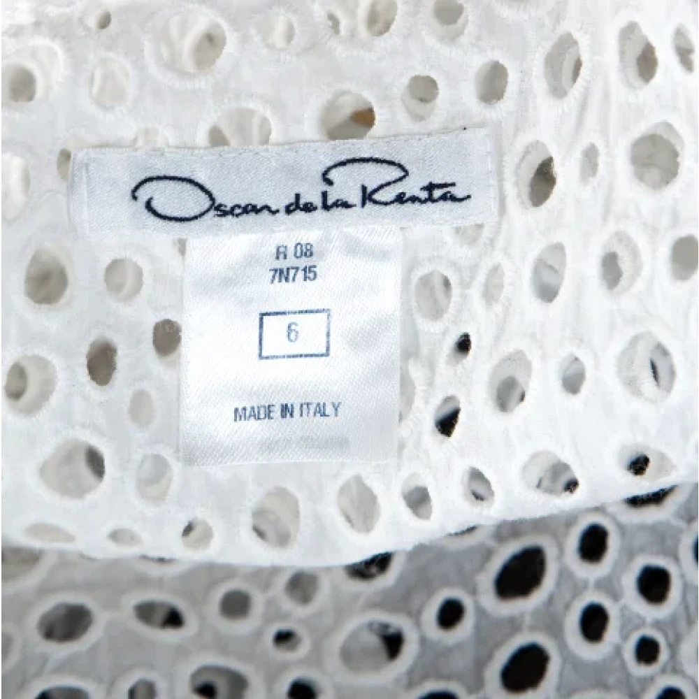 Oscar De La Renta Pre-owned Cotton tops White Dames