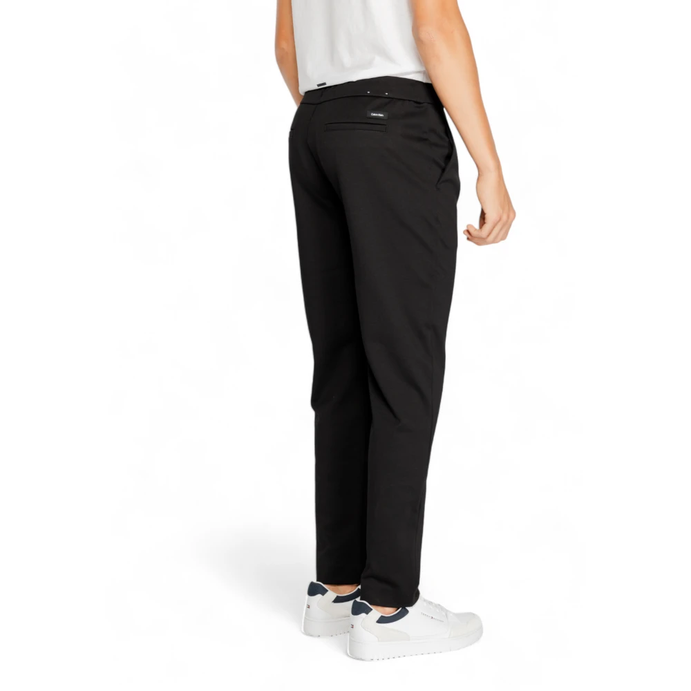 Calvin Klein Gebreide Broek Herfst Winter Collectie Black Heren