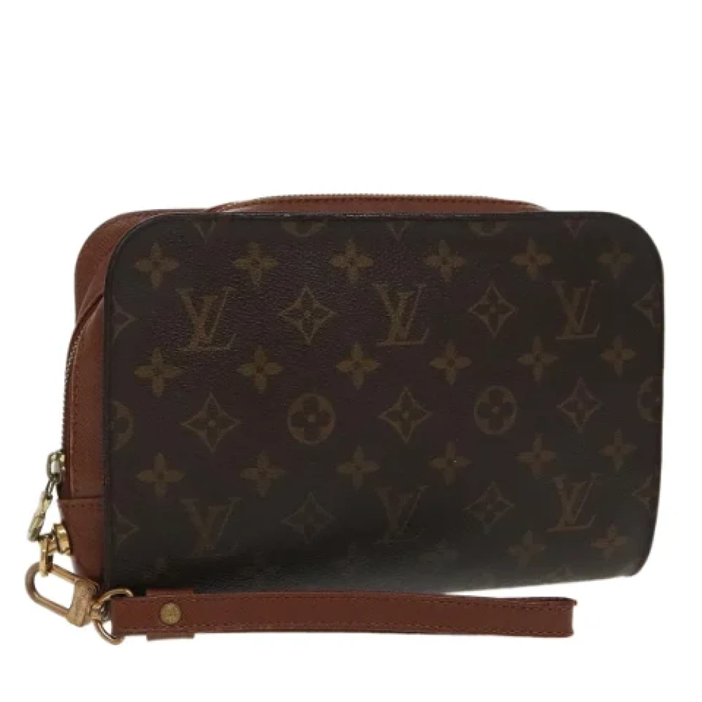 Louis Vuitton Vintage Pre-owned Canvas clutches Brown Dames