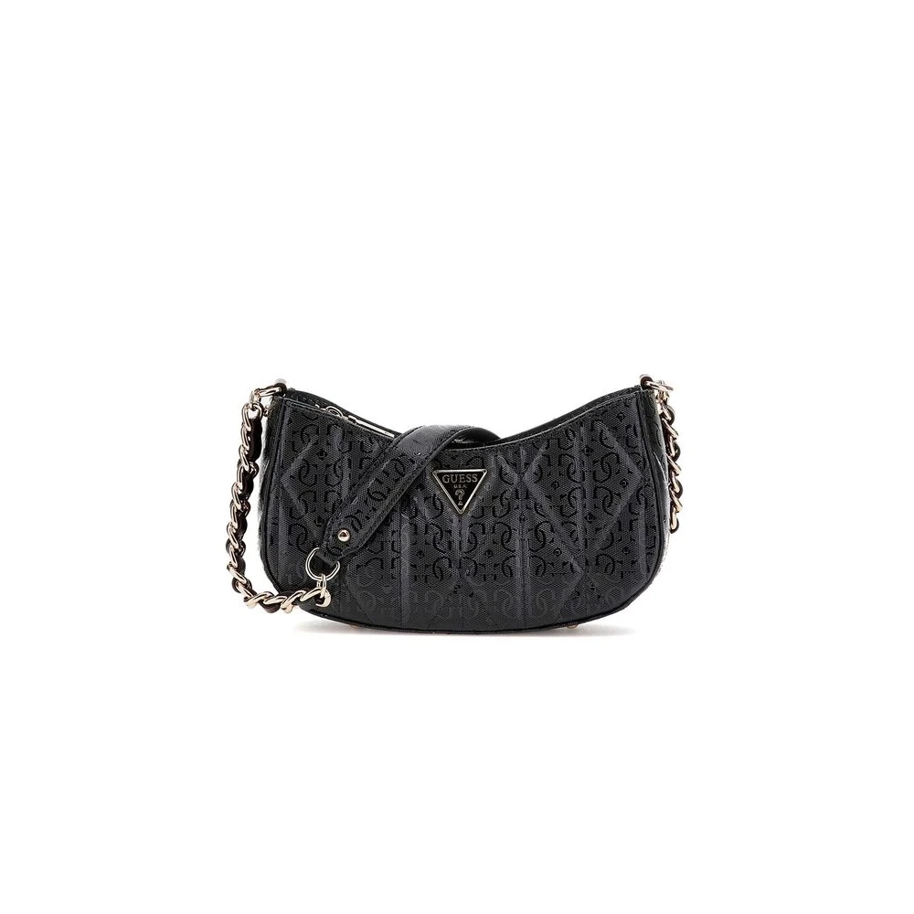 Guess Black Aldina Top Zip Shoulder Bag - Female - Shoulder Bags - One Size - Bags