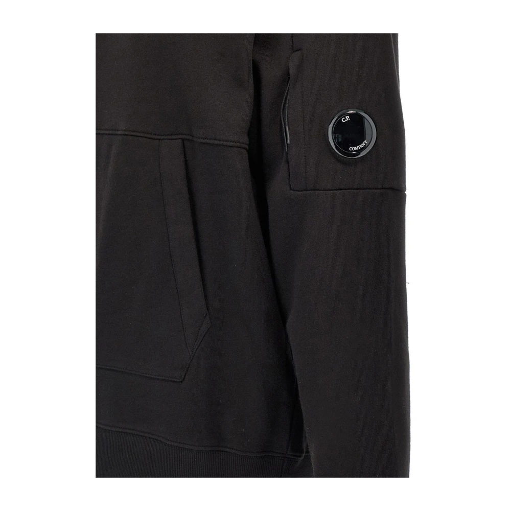 C.P. Company Zwarte trui met capuchon en zakken Black Heren