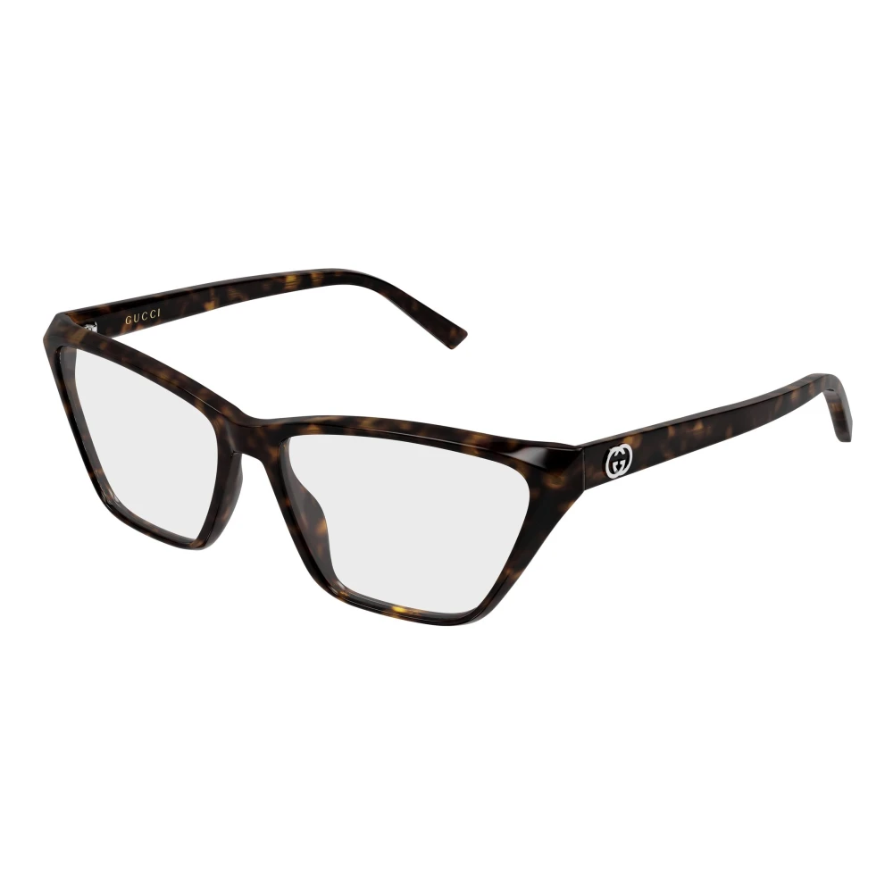 Gucci Gg2204o 006 Woman Optical Frames Acetate Havana Transparent Geometric - Image 2