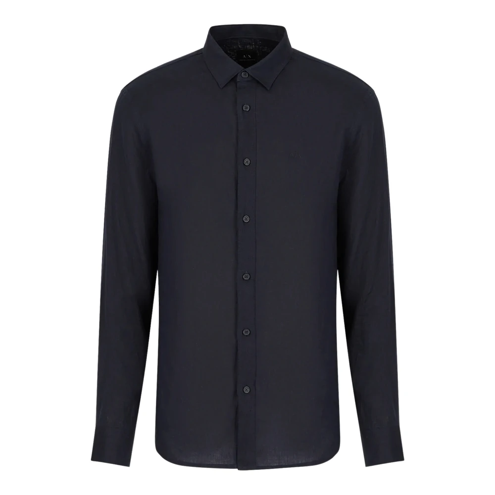 Armani Exchange Mannelijk Blauw Overhemd