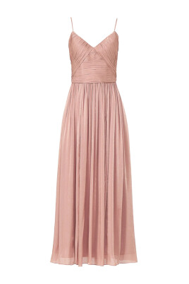 strapless open back dress Ricki Maxi Dress - Dusty Rose main image 1