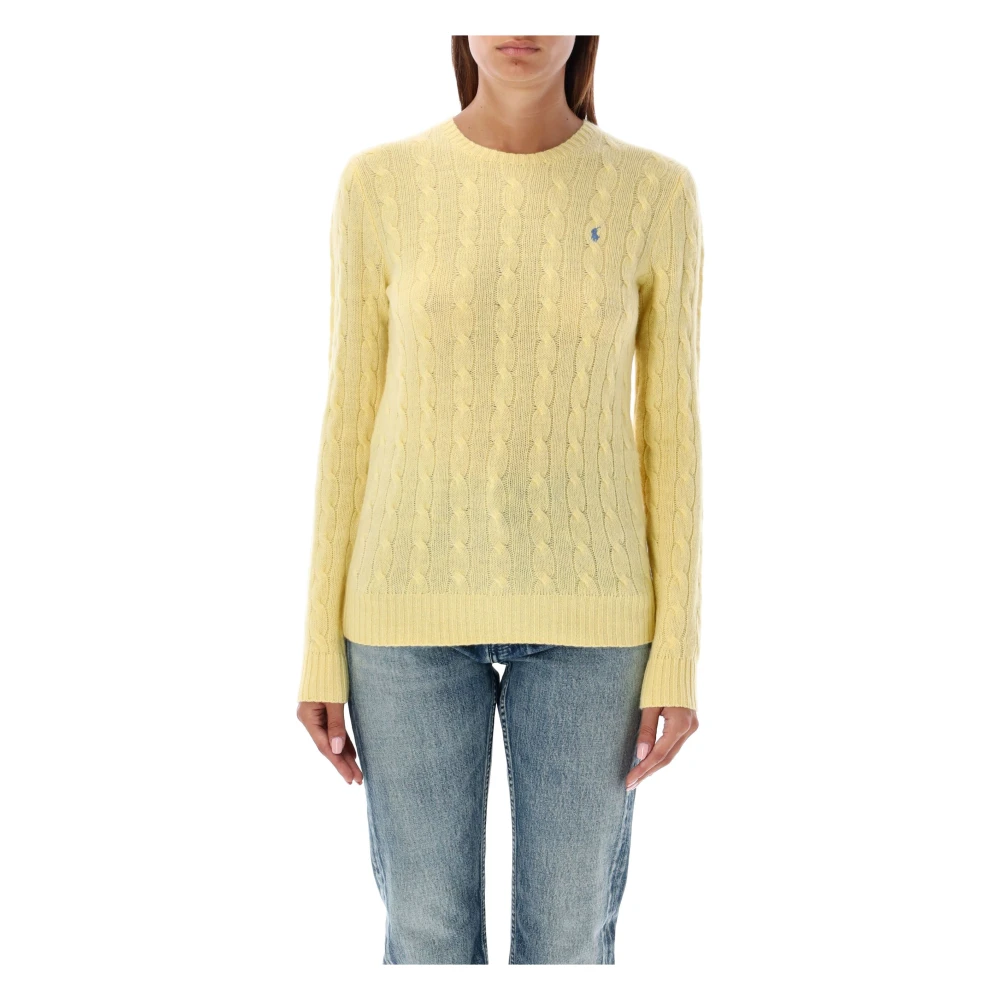 Ralph Lauren Julianna Kabel Gebreide Trui Yellow Dames