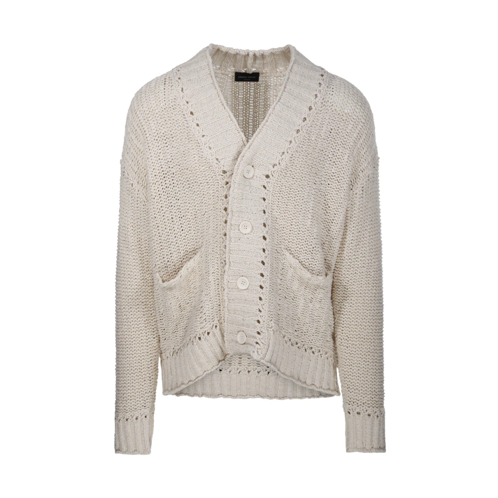 Roberto Collina Natuurlijke Cardigan Rt3402 Beige Heren