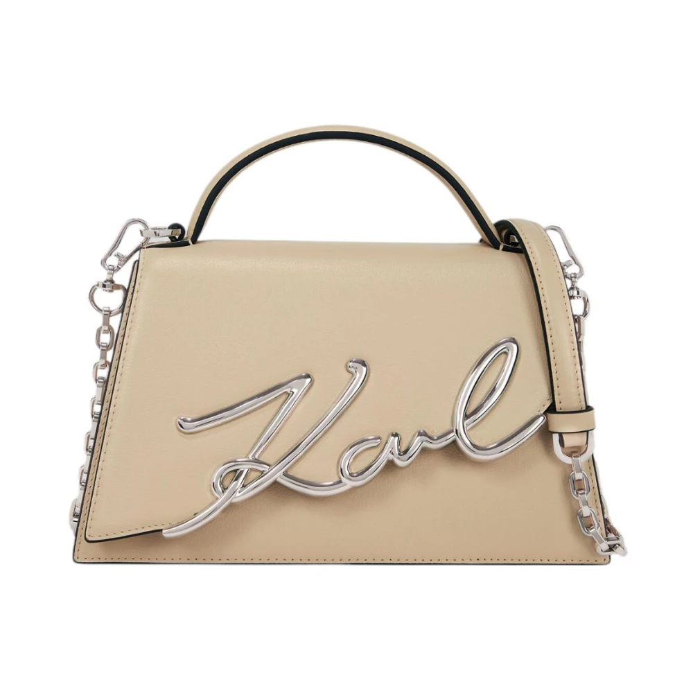 Karl Lagerfeld Beige Handbags, Female, One Size, Dallam Handtas