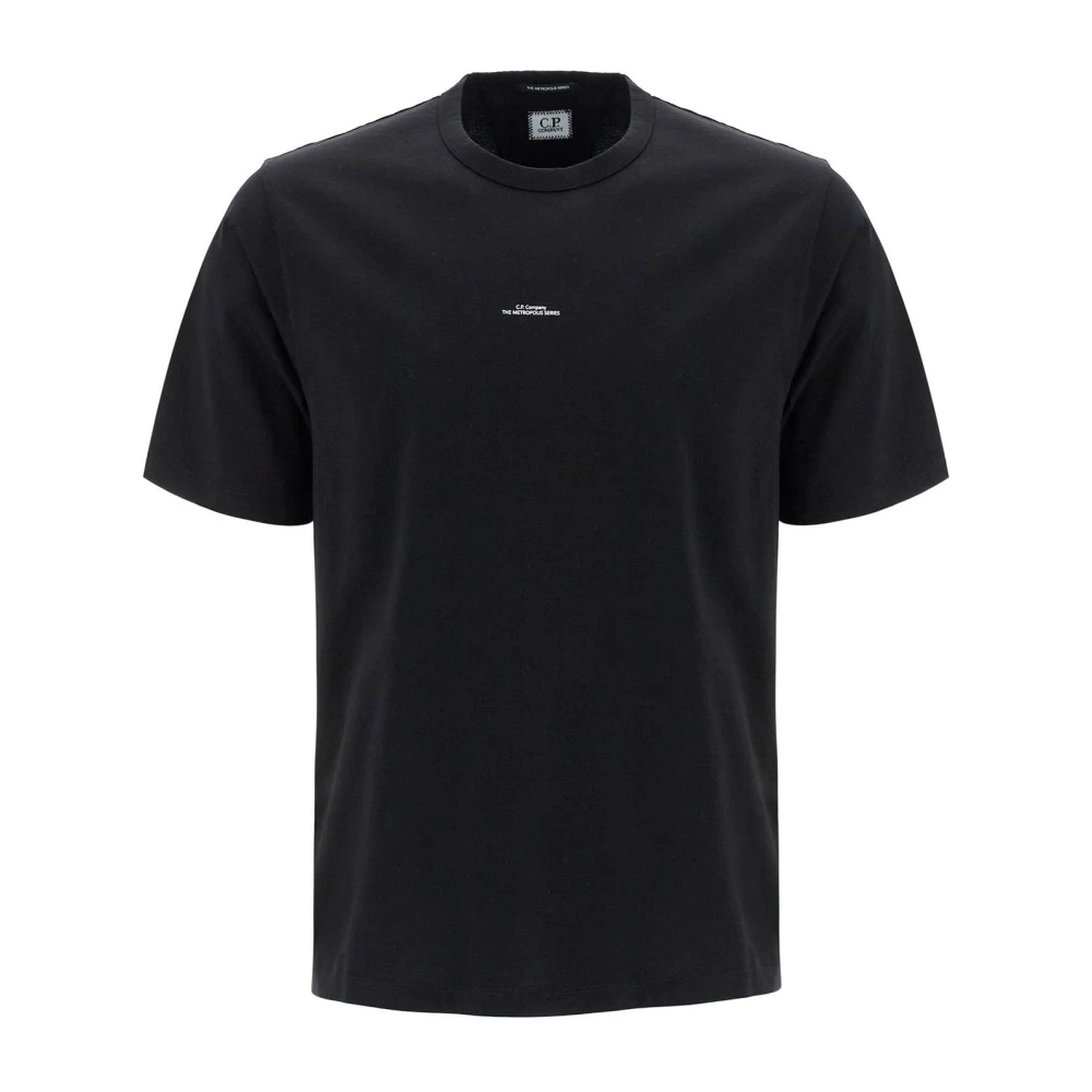 C.P. Company Glanzende Gemerceriseerde Jersey T-shirt Black Heren