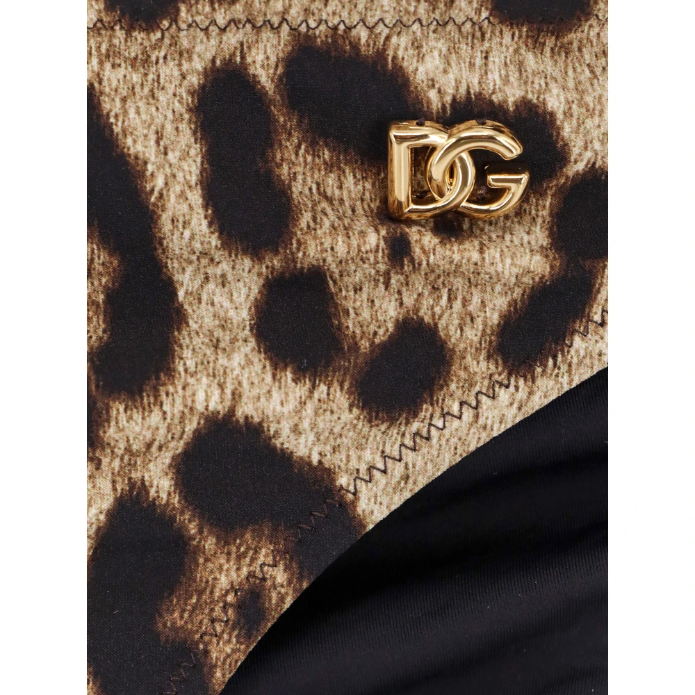 Dolce & Gabbana Animalier Print Bikini Broekje Brown Dames