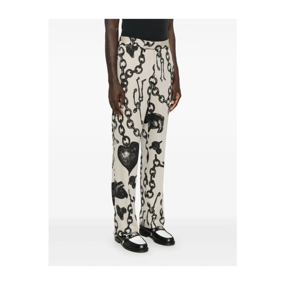 Vivienne Westwood Hartketting Print Broek White Heren