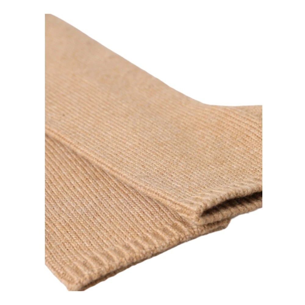 Dolce & Gabbana Luxe Cashmere Fingerloze Handschoenen Brown Dames
