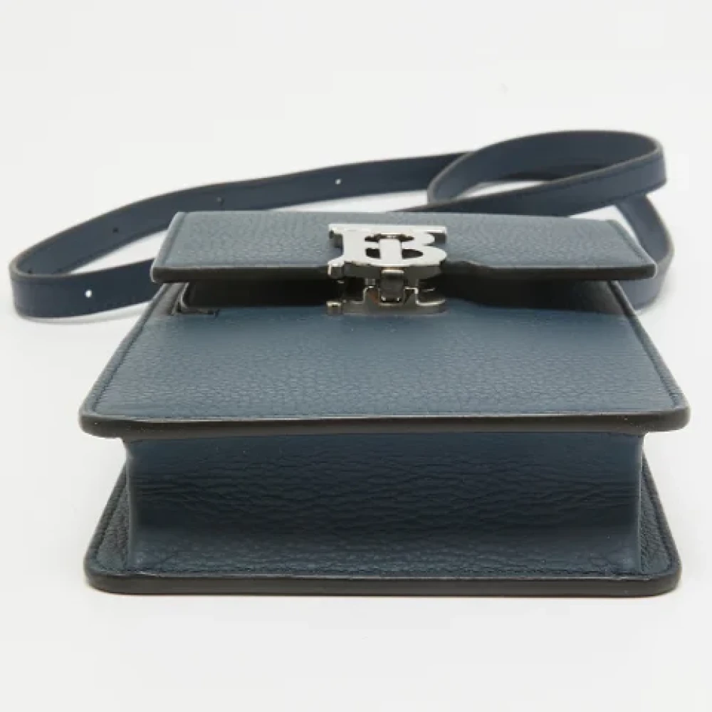 Burberry Vintage Pre-owned Leather shoulder-bags Blue Dames