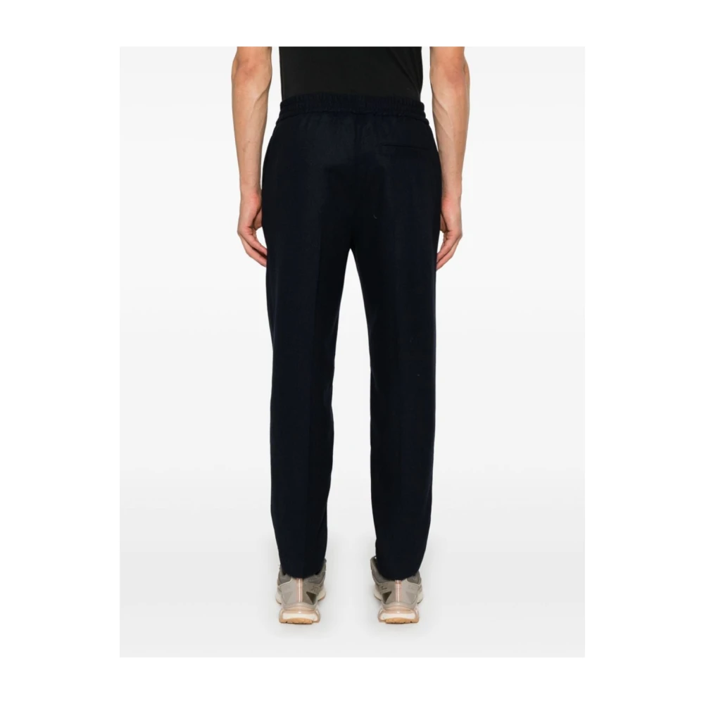 A.p.c. Navy Blauwe Flanellen Broek Blue Heren