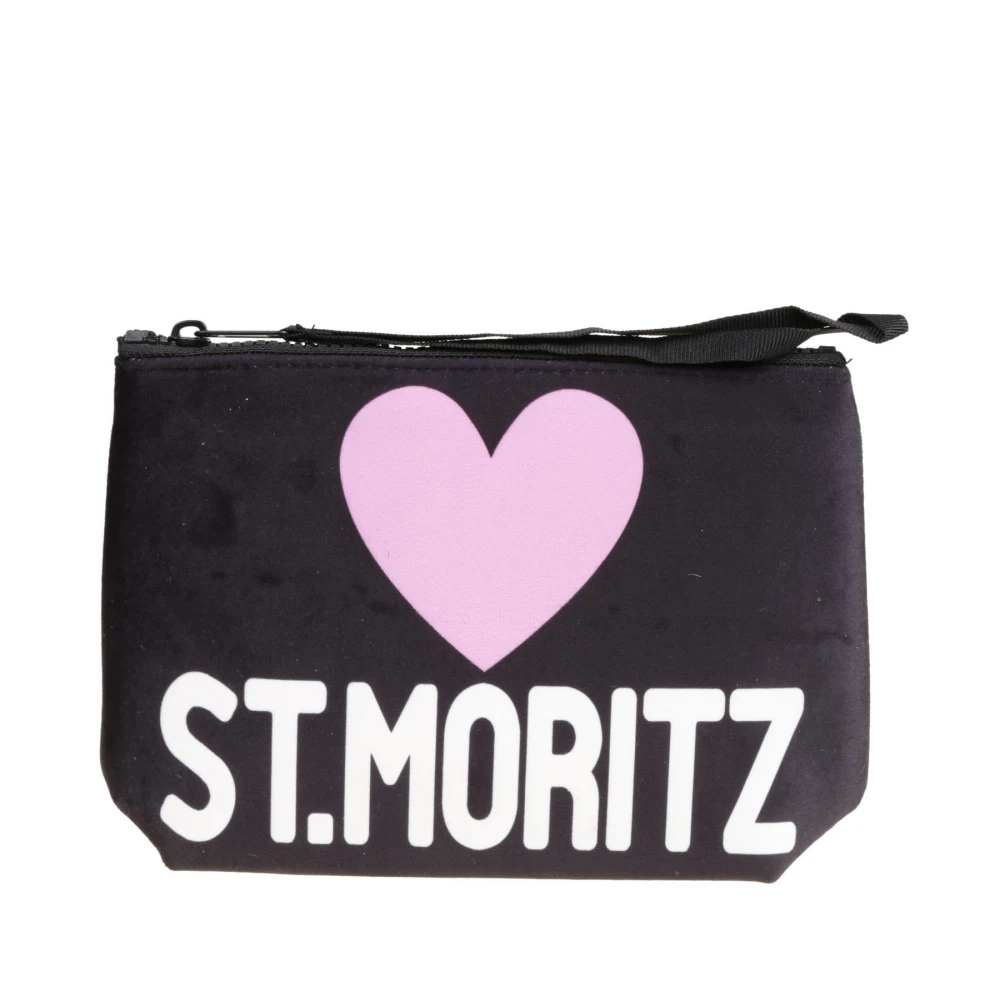 MC2 Saint Barth Neopreen clutch met print en rits Black Dames